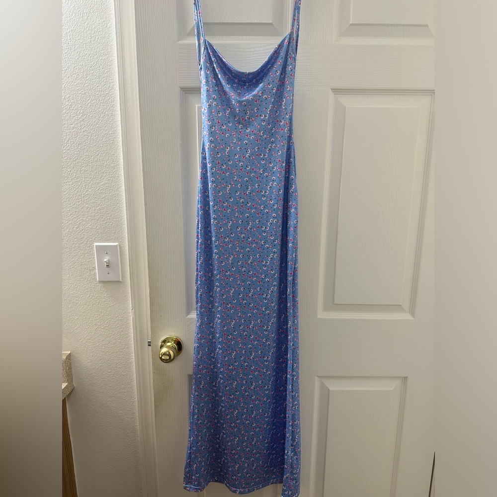 Blue body on maxi dress